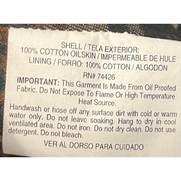 The Australian Outback Collection Green Chore Coat Jacket Oil Skin Ranch Wear XL - Picture 13 of 13